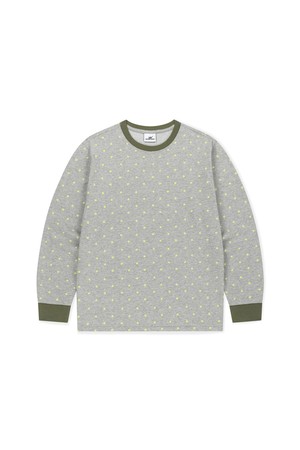Pattern LS Tee Heather Grey