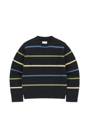 Stripe Crewneck Knit Charcoal