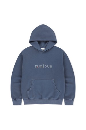 Dots Brushed Hoodie Light Navy