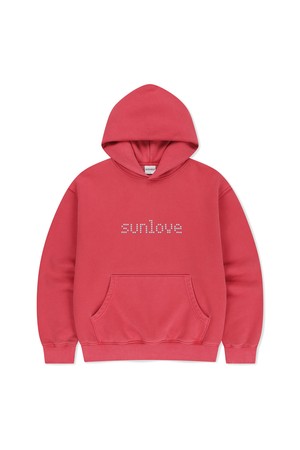 Dots Brushed Hoodie Pink