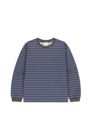 Dash Stripe LS Tee Navy