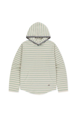Dash Stripe Hooded LS Tee Light Yellow