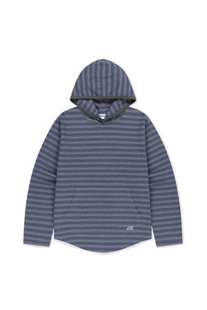 Dash Stripe Hooded LS Tee Navy