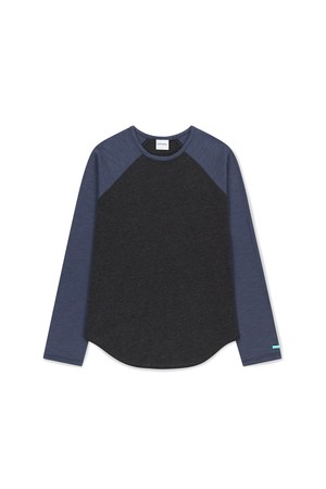 Slub Raglan LS Tee Charcoal