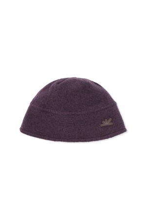 Wool Earflap Beanie Purple