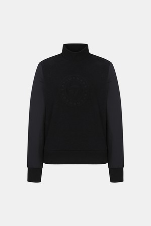 [테일러메이드] 여성 우븐 패딩 소매 하이넥 맨투맨 티셔츠 TWTHM8142-199_BLACK-a