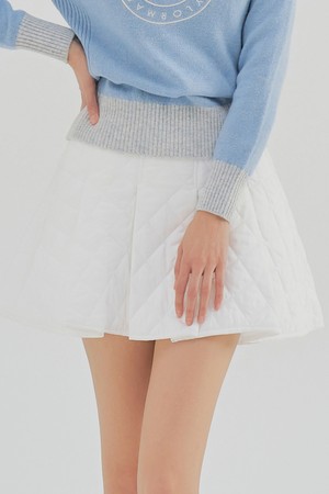 [테일러메이드] 여성 퀼팅 포인트 패딩 플레어 큐롯 TWCPM8291-102_IVORY-a