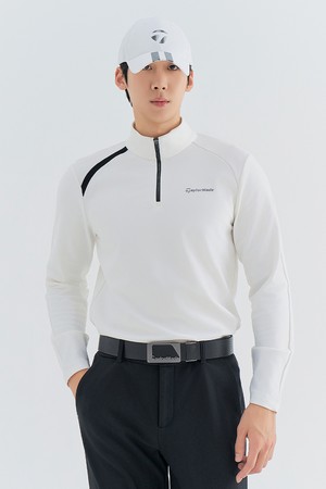[테일러메이드] 남성 아코디오 반집업 티셔츠 TMTHN3343-101_WHITE-a