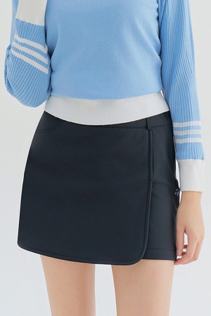 [테일러메이드] 여성 본딩 A라인 랩스커트 반바지 TWPSN8192-199_BLACK-a