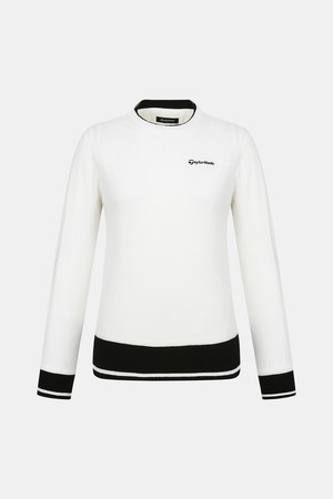 [테일러메이드] 여성 방풍 라운드 니트 TWSRN8121-101_WHITE-a