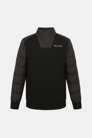 [테일러메이드] [메리노울 에디션]남성 소매 다운 하이넥 니트 TMSHN4221-199_BLACK-a