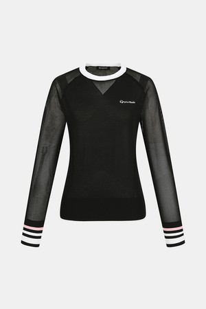 [테일러메이드] 여성 라운드 래글런 풀오버 니트 TWSRO5123-199_BLACK-a