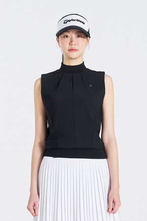 [테일러메이드] 25SS 여성 셔링 슬리브리스 티셔츠 TWTHO6342-199_BLACK-a