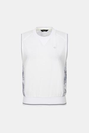 [테일러메이드] 25SS 여성 패턴 슬리브리스 티셔츠 TWTRO6442-100_WHITE-a