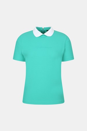 [테일러메이드] 25SS 여성 로고 카라 반팔 티셔츠 TWTYO6144-804_GREEN-a