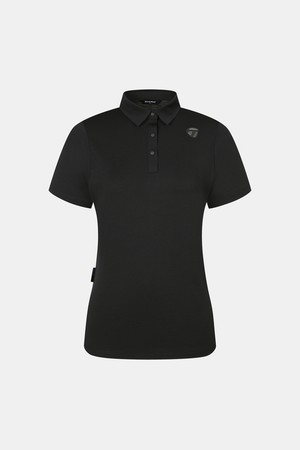 [테일러메이드] [엑셀러]25SS 여성 울져지 카라 반팔 티셔츠 TWTYO6143-199_BLACK-a