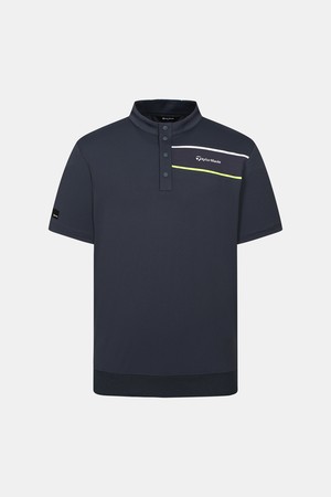 [테일러메이드] 25SS 남성 자카드 아노락 반팔 티셔츠 TMTHO2441-905_BLUE-a