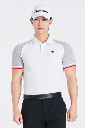 [테일러메이드] 25SS 남성 니트 소매 티셔츠 TMTYO2149-100_WHITE-a
