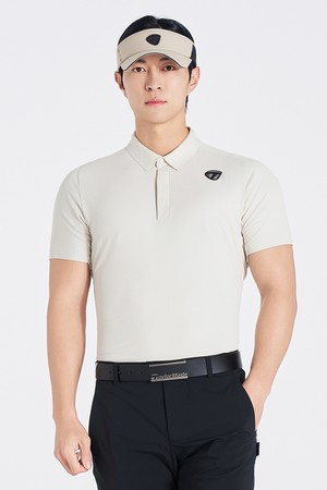 [테일러메이드] [엑셀러]25SS 남성 사각 조직 티셔츠 TMTYO2145-508_BEIGE-a