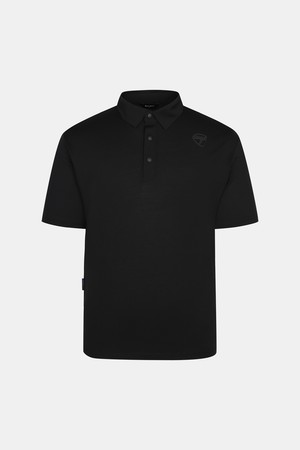 [테일러메이드] [엑셀러]25SS 남성 울저지 카라 반팔 티셔츠 TMTYO2144-199_BLACK-a