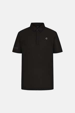 [테일러메이드] 남성 조직감 카라 반팔 티셔츠 TMTYO2242-199_BLACK-a