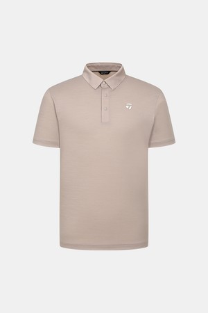 [테일러메이드] 25SS 남성 쿨터치 피케 카라 반팔 티셔츠 TMTYO2442-509_BEIGE-a