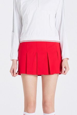 [테일러메이드] 25SS 여성 부분 플리츠 랩 큐롯 TWCUO6293-500_RED-a