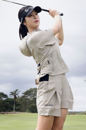 [테일러메이드] [엑셀러]25SS 여성 우븐 셋업 반바지 TWPSO6283-509_BEIGE-a