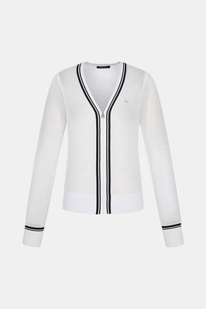 [테일러메이드] 25SS 여성 브이넥 니트 가디건 TWSCO6131-100_WHITE-a