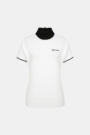 [테일러메이드] 25SS 여성 하이넥 반팔 니트 TWSHO6121-100_WHITE-a