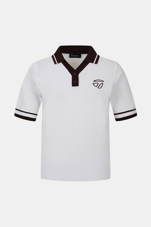 [테일러메이드] 25FW 여성 카라 반팔 니트 TWSYO7121-101_WHITE-a