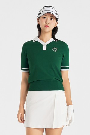 [테일러메이드] 25FW 여성 카라 반팔 니트 TWSYO7121-804_GREEN-a