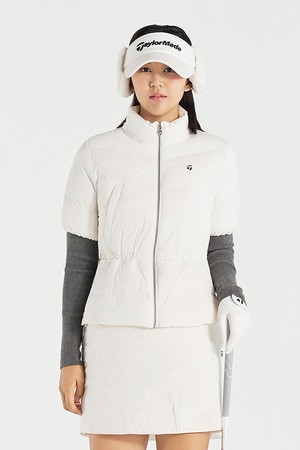 [테일러메이드] 25FW 여성 베이직 초경량 반팔 다운 점퍼 TWDJO8702-101_WHITE-a