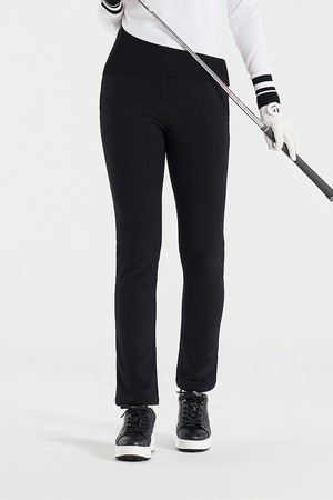 [테일러메이드] 25FW 여성 기모 골지 슬림핏 팬츠 TWPTO8182-199_BLACK-a