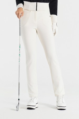 [테일러메이드] 25FW 여성 기모 골지 슬림핏 팬츠 TWPTO8182-101_WHITE-a