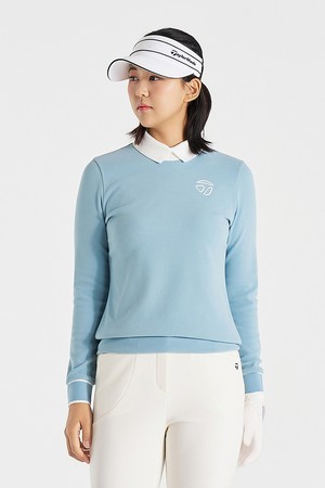 [테일러메이드] 25FW 여성 기모 카라 티셔츠 TWTPO8141-940_BLUE-a