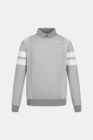 [테일러메이드] [엑셀러]25FW 남성 방풍 카라 니트 TMSYO4124-193_GREY-a