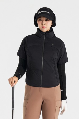 [테일러메이드] 25FW 여성 반팔 경량 다운 점퍼 TWDJO8103-199_BLACK-a