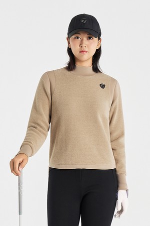 [테일러메이드] [엑셀러]25FW 여성 루즈핏 하이넥 니트 TWSHO8122-508_BEIGE-a