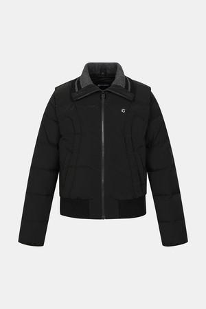 [테일러메이드] 25FW 여성 스웨이드 2IN1 중량 다운 점퍼 TWDJO8202-199_BLACK-a