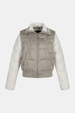 [테일러메이드] 25FW 여성 스웨이드 2IN1 중량 다운 점퍼 TWDJO8202-508_BEIGE-a