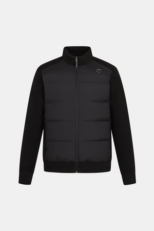 [테일러메이드] [엑셀러]25FW 남성 앞판 다운 하이브리드 니트 가디건 TMSCO4123-199_BLACK-a
