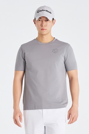 [테일러메이드] 26SS 남성 로고 프린트 라운드 반팔 티셔츠 TMTR62748-190_GREY-a