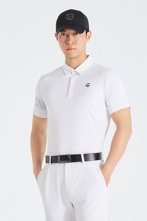 [테일러메이드] 26SS 남성 소매 포인트 카라 반팔 티셔츠 TMTY62741-100_WHITE-a