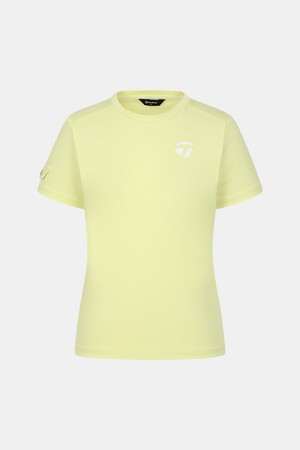 [테일러메이드] 26SS 여성 포켓 장식 라운드 반팔 티셔츠 TWTR66748-204_YELLOW-a