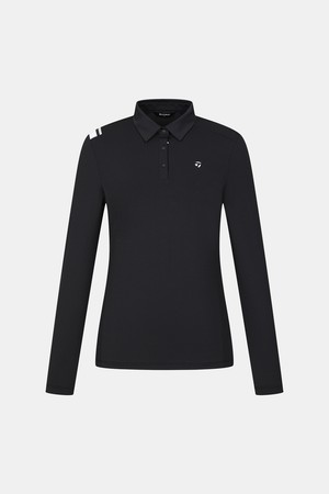 [테일러메이드] 26SS 여성 어깨 포인트 카라 긴팔 티셔츠 TWTY65741-199_BLACK-a