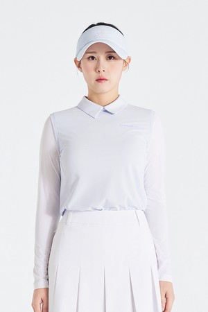 [테일러메이드] 26SS 여성 30D 냉감 소매 카라 티셔츠 TWTY65242-940_BLUE-a