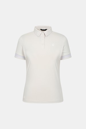 [테일러메이드] 26SS 여성 소매 메쉬 카라 반팔 티셔츠 TWTY66741-509_BEIGE-a