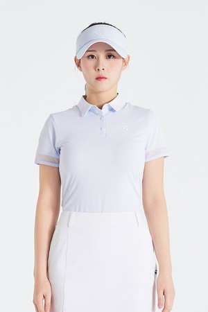 [테일러메이드] 26SS 여성 소매 메쉬 카라 반팔 티셔츠 TWTY66741-940_BLUE-a