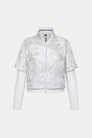 [테일러메이드] 26SS 여성 우븐 하이브리드 집업 니트 가디건 TWSC65121-100_WHITE-a